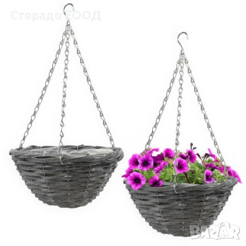 ВИСЯЩА КОШНИЦА ОТ РАКИТА, снимка 5 - Саксии и кашпи - 53261387