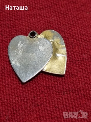 Vintage сребърно сърце, талисман висулка , снимка 4 - Колиета, медальони, синджири - 42145836