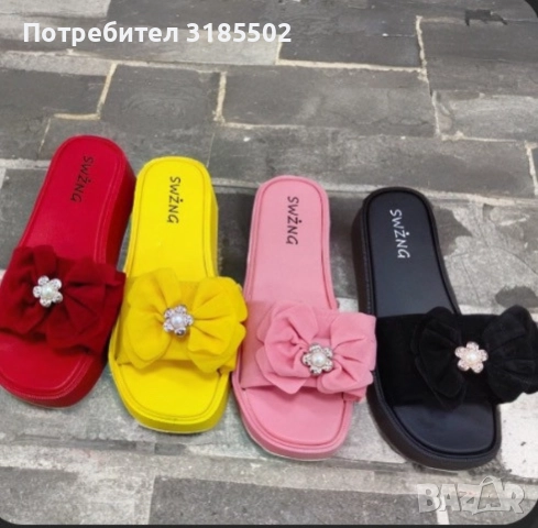 Изтънчени дамски чехли със забележителна панделка за перфектен вид, снимка 6 - Чехли - 51526048