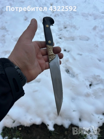 Нож Кован от танкова шпилка, снимка 4 - Ножове - 53326672