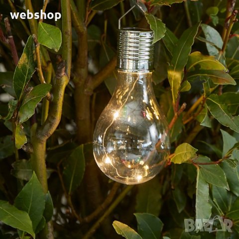 СОЛАРНА ЛАМПА ВЪВ ФОРМАТА НА КРУШКА 15СМ