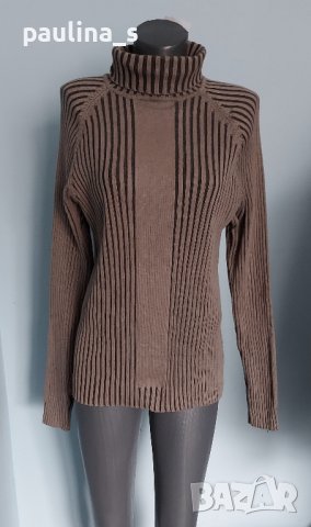 Марков спортен пуловер с поло яка / голям размер , снимка 1 - Пуловери - 44256000