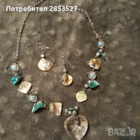  Сет  Колие и Обеци, снимка 1 - Бижутерийни комплекти - 39910968