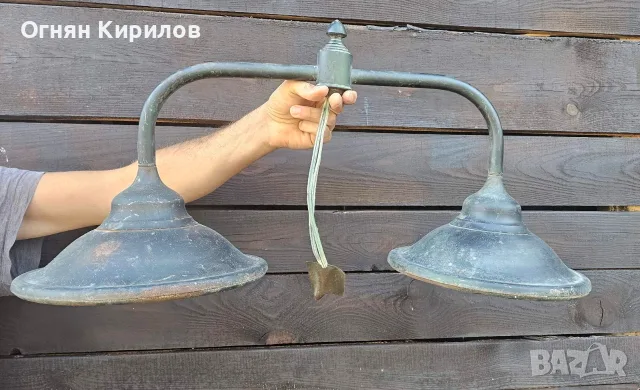 Ретро улична двойна лампа 