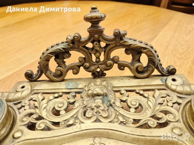 Масивна антикварна двойна мастилница (писалищен прибор), снимка 9 - Антикварни и старинни предмети - 55922250