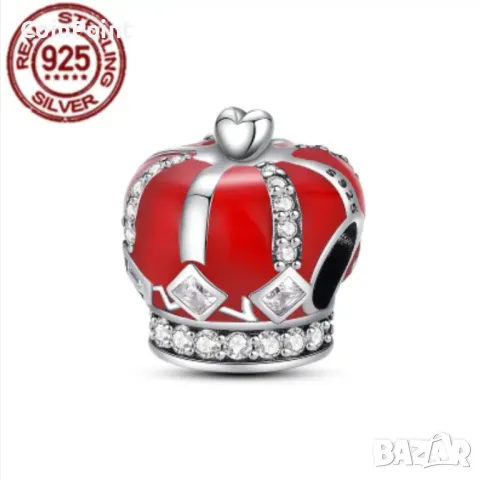 Сребърен талисман корона за Пандора