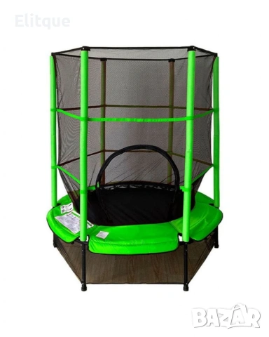 Мини батут с мрежа за безопасност – Компактен и забавен избор за деца, снимка 2 - Други - 53441390