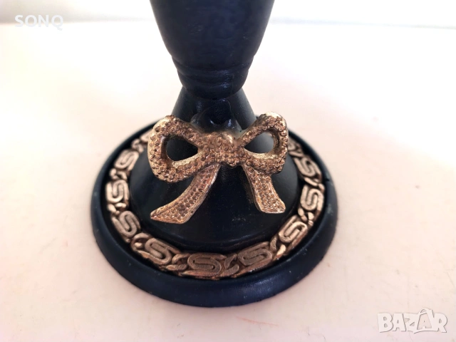 Великолепно Яйце От Ивичест Оникс На Посребрена Стойка, снимка 3 - Антикварни и старинни предмети - 53760425