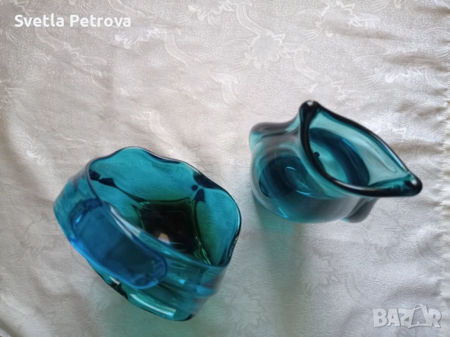 Чешка ваза комплект, снимка 2 - Други ценни предмети - 51525332