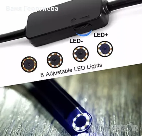 Професионален Ендоскоп Wifi HD Водоустойчива Камера 1200P 2м, снимка 3 - Други инструменти - 49385155