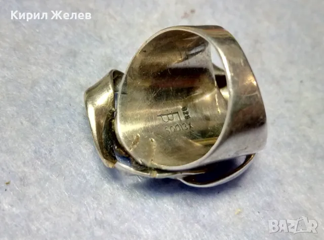 XEIPOS Бутиков АР НУВО СЕДЕФЕН СРЕБЪРЕН ПРЪСТЕН СРЕБРО 925 с КРАЛСКИ СЕДЕФ ЮВЕЛИРНА ИЗРАБОТКА 49106, снимка 7 - Пръстени - 49427751