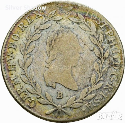 Монета Австрия 20 Кройцера 1785-В  Йосиф II, снимка 2 - Нумизматика и бонистика - 39722603