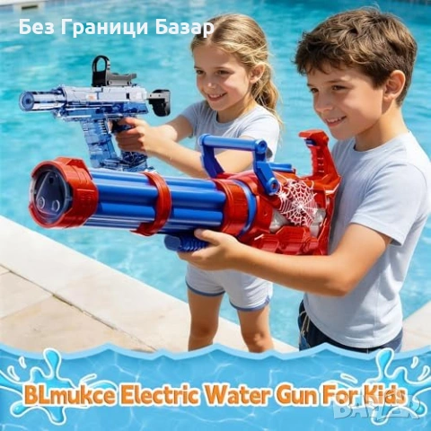 Нов Автоматичен воден пистолет Spider 1500ml LED светлини звук деца игра, снимка 9 - Други - 53644477