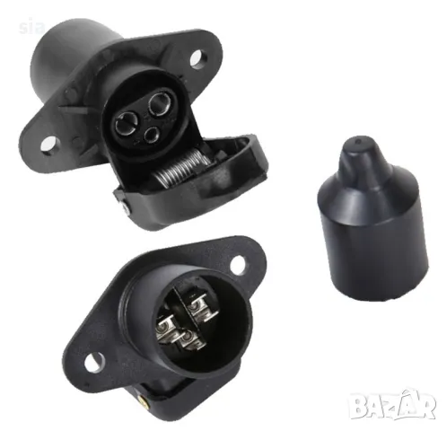 БУКСА ЖЕНСКА 3 ПИНА, ЧЕРНА E0002-A 1БР., За ремарке, снимка 2 - Аксесоари и консумативи - 39439342