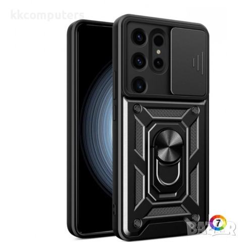 Samsung Galaxy S24 Ultra 5G Удароустойчив Ring Holder Калъф и Протектор
