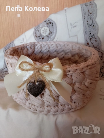 Панери-ръчно изработени от прежда Макарон , снимка 9 - Декорация за дома - 53871334