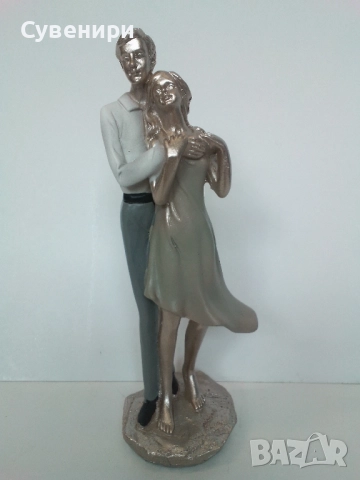 статуетка влюбени-18 см.- 2 цвятя