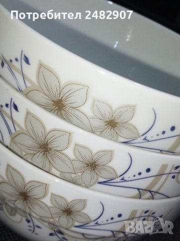 Комплект порцеланови купи - 3 бр. 