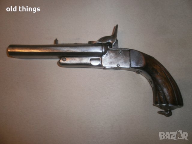 Двуцевен пищов Лефуше,пистолет (19век), снимка 2 - Антикварни и старинни предмети - 38630407