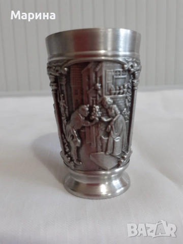 Комплект за ракия от калай Antik*Vintage #109, снимка 6 - Антикварни и старинни предмети - 52397973