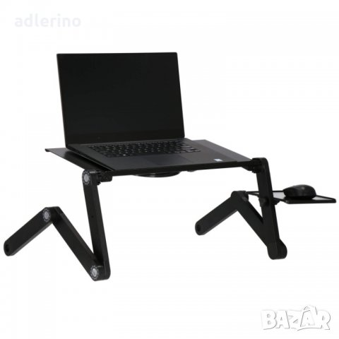 Стойка за лаптоп, сгъваема маса, алуминий, с USB вентилатор , снимка 8 - Маси - 34316670