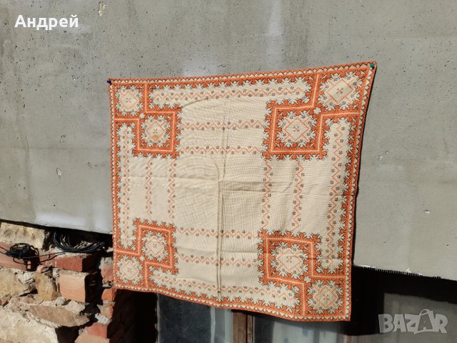 Стара покривка,каре #185, снимка 2 - Антикварни и старинни предмети - 39720259