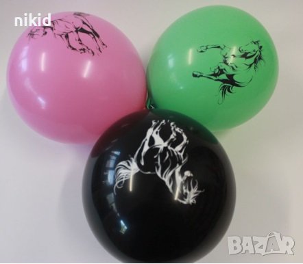 Кон коне конче домашни животни Обикновен надуваем латекс латексов балон парти хелий или газ, снимка 2 - Други - 41417654