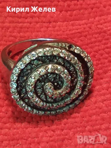 ШАРМАНТЕН СКЪПОЦЕНЕН СРЕБЪРЕН ПРЪСТЕН РОДИРАНО СРЕБРО 925 с ФАСЕТИРАНИ ЦИРКОНИ 46787, снимка 16 - Пръстени - 46484373