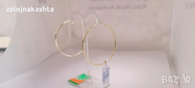 Нови Златни обеци-3,67гр/14кр, снимка 5 - Обеци - 49315473