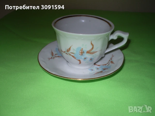 Комплект 4чаши и чинийки за кафе порцелен, снимка 5 - Чаши - 51357513