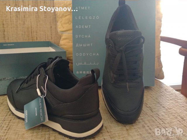 Дамски кожени спортни обувки Geox, снимка 4 - Маратонки - 34687498