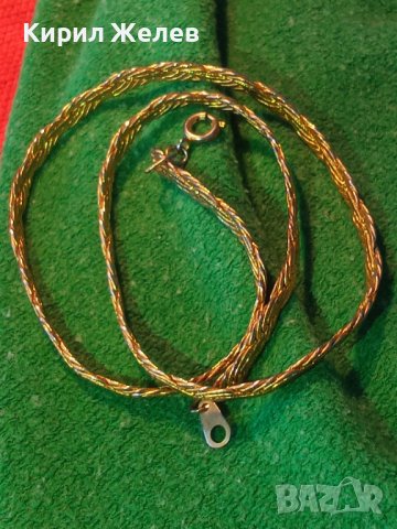 МНОГО КРАСИВ ПОЗЛАТЕН СТОМАНЕН ЛАНЕЦ ИЗЯЩНА КЛАСИЧЕСКА ПЛЕТКА БЛАГОРОДНА НЕРЪЖДАЕМА СТОМАНА 72581, снимка 4 - Колиета, медальони, синджири - 35364468