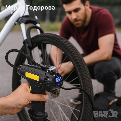 Безжичен дигитален компресор за автомобил, снимка 9 - Аксесоари и консумативи - 52989589