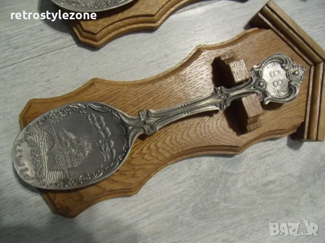 № 7821 три стари метални / калаени лъжици - Frieling Zinn   - серия години - 1982 , 1983 , 1984   - , снимка 4 - Други ценни предмети - 48593193