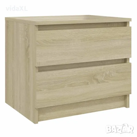 vidaXL Нощни шкафчета 2 бр дъб сонома 50x39x43,5 см инженерно дърво, снимка 3 - Шкафове - 56147825
