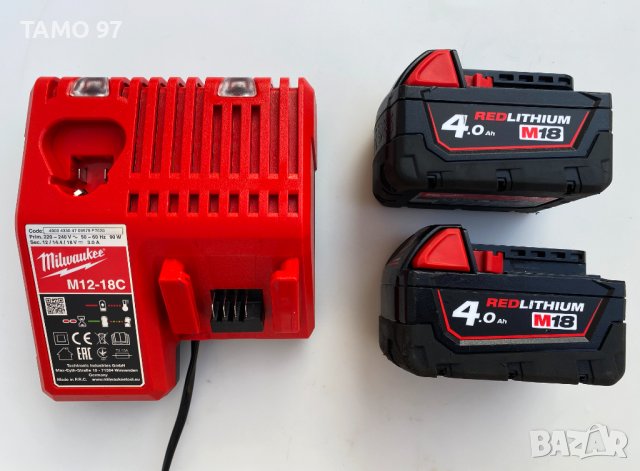 Milwaukee M18 BDD - Акумулаторен винтоверт 2x18V 4.0Ah 2022г., снимка 6 - Винтоверти - 41455118