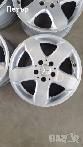 ОРИГИНАЛНИ АЛУМИНИЕВИ ДЖАНТИ МЕРЦЕДЕС -5x112х66.6-16цола, снимка 5 - Гуми и джанти - 53187172