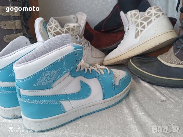 Nike® AIR Jordan® унисекс маратонки кецове баскет кецове, синьо белите Nike® AIR Jordan®, 39 - 40, снимка 9 - Маратонки - 44244312