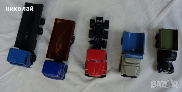 Ретро детски камиончета метални и пластмасови оригинални СССР мащаб 1/43, снимка 4 - Колекции - 50929333