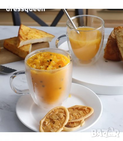 2963 Чаша от двустенно стъкло за топли, студени напитки и кафе, снимка 18 - Чаши - 34264761