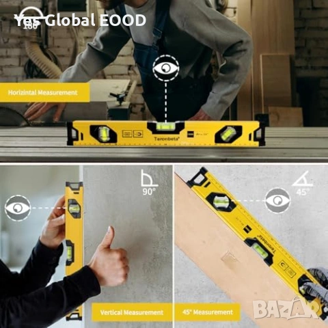 Teronbeta нивелир 40см магнитен 3 либели, снимка 6 - Други инструменти - 53604591