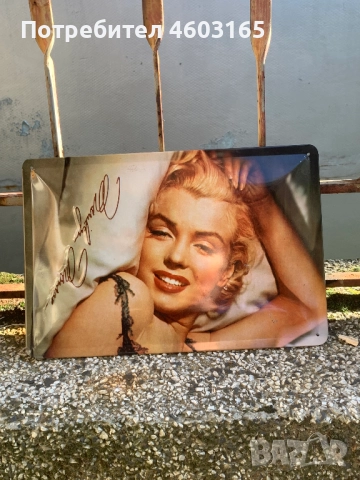 метална картина Мерелин Монро, снимка 2 - Картини - 52266127