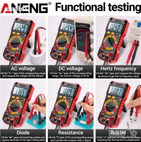 ANENG SZ305 Многофункционален цифров мултиметър True RMS Тестер за AC/DC, снимка 7 - Други инструменти - 51027782