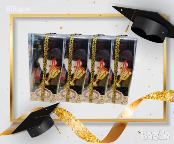 Мече с академична шапка и купа - Перфектният подарък за дипломиране, снимка 5 - Други стоки за дома - 52745102