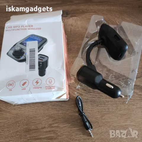 Трасмитер модулатор за автомобил FM Techstar® Bluetooth 4.0 AUX USB QC3.0 Display 1.8" MP3, снимка 4 - Аксесоари и консумативи - 47635058