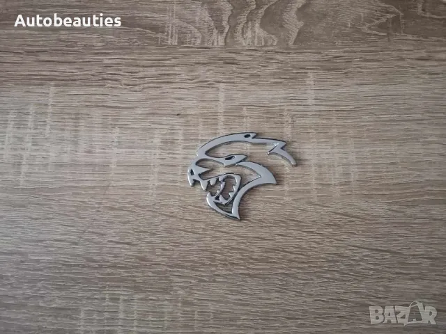 Hellcat лого сребриста емблема лява, снимка 4 - Аксесоари и консумативи - 47978282