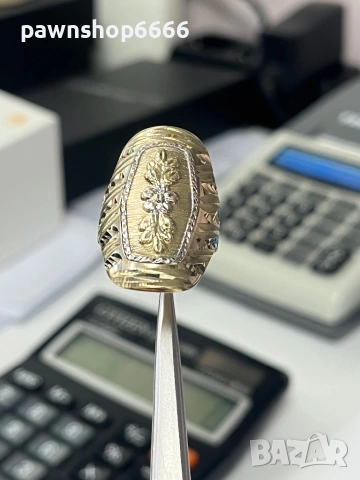 Златен пръстен 14 карата , снимка 2 - Пръстени - 53162062