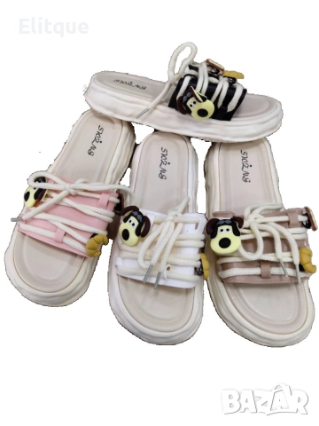 Нов хит дамски чехли с връзки - Най-желаният хит за стилни летни излети, снимка 4 - Чехли - 52871951