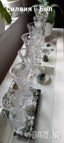 Ретро кристални вази🌹 различни цени, снимка 2 - Вази - 36212786