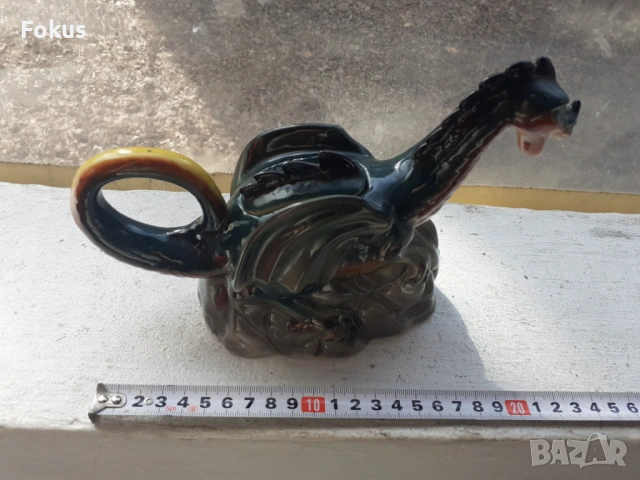 Порцеланова статуетка фигура дракон Staffordshire England, снимка 7 - Антикварни и старинни предмети - 53436226